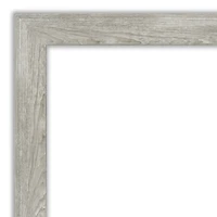 Dove Gray Scoop Frame Beveled Mirror, 42x30 in.