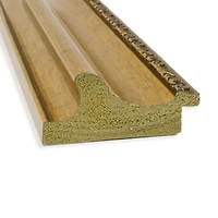 Gold Patina Scalloped Frame Beveled Mirror