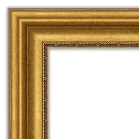Gold Patina Scalloped Frame Beveled Mirror