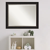 Espresso Bronze Frame Beveled Mirror