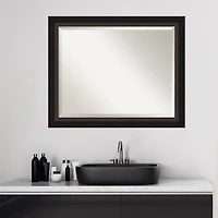 Espresso Bronze Frame Beveled Mirror