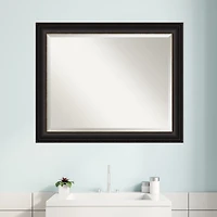 Espresso Bronze Frame Beveled Mirror