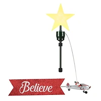 Santa's Plane Animated Pre-Lit Tree Topper