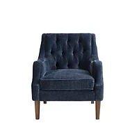 Navy Button Tufted Accent Chair