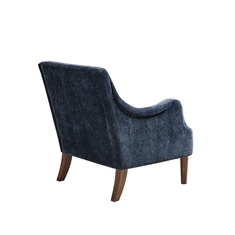 Navy Button Tufted Accent Chair