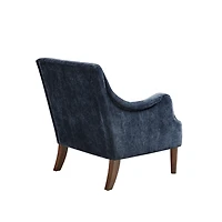 Navy Button Tufted Accent Chair