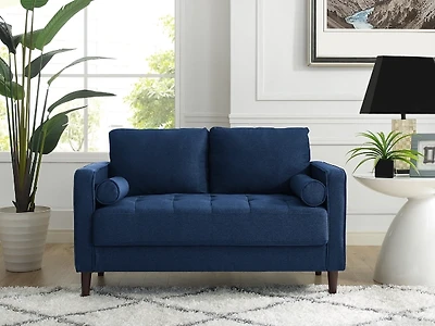 Navy Chelsea Modern Loveseat