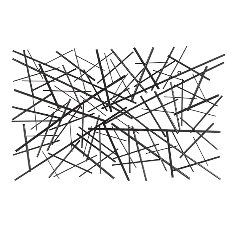 Dark Gray Metal Abstract Scattered Wall Sculpture
