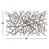 Dark Gray Metal Abstract Scattered Wall Sculpture