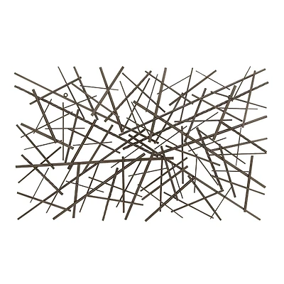 Dark Gray Metal Abstract Scattered Wall Sculpture