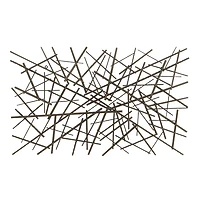 Dark Gray Metal Abstract Scattered Wall Sculpture