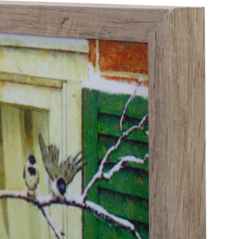 Rockwell Family Waving Window LED Canvas Art Print