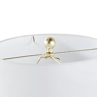 Gray Ribbed Fluted Martha Stewart Table Lamp