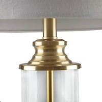 Gold Glass Cylinder Table Lamps, Set of 2