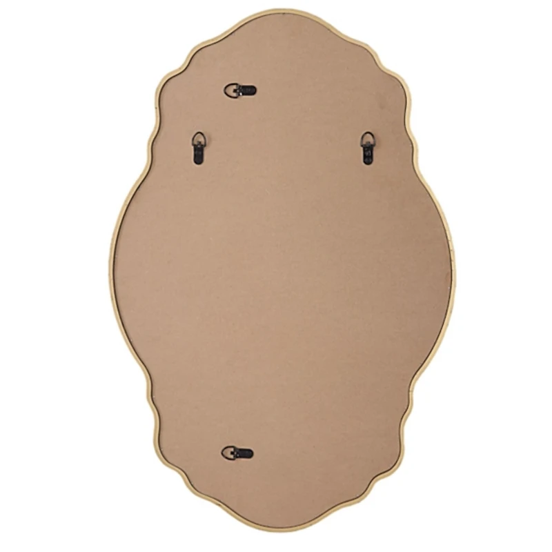 Gold Curved Beveled Frame Mirror