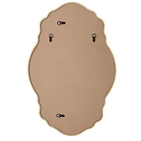 Gold Curved Beveled Frame Mirror