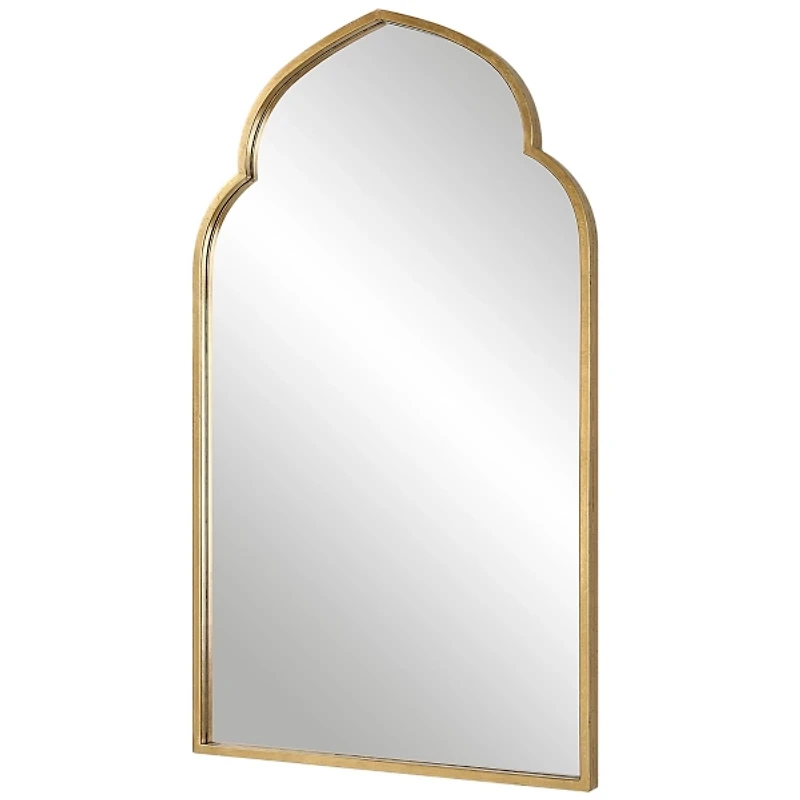 Gold Leaf Arched Frame Wall Mirror