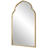 Gold Leaf Arched Frame Wall Mirror