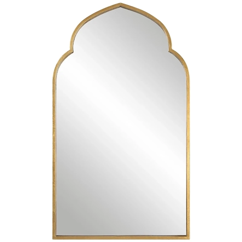 Gold Leaf Arched Frame Wall Mirror