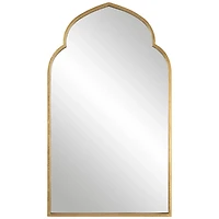 Gold Leaf Arched Frame Wall Mirror