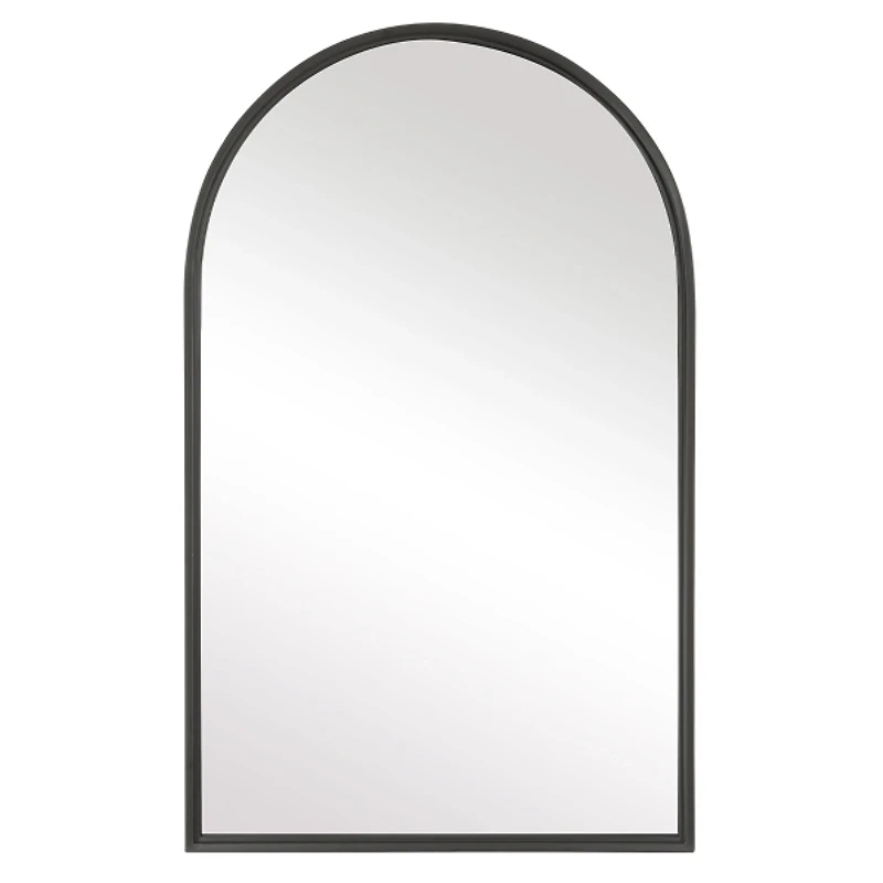 Black Metal Arch Frame Wall Mirror