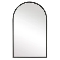Black Metal Arch Frame Wall Mirror