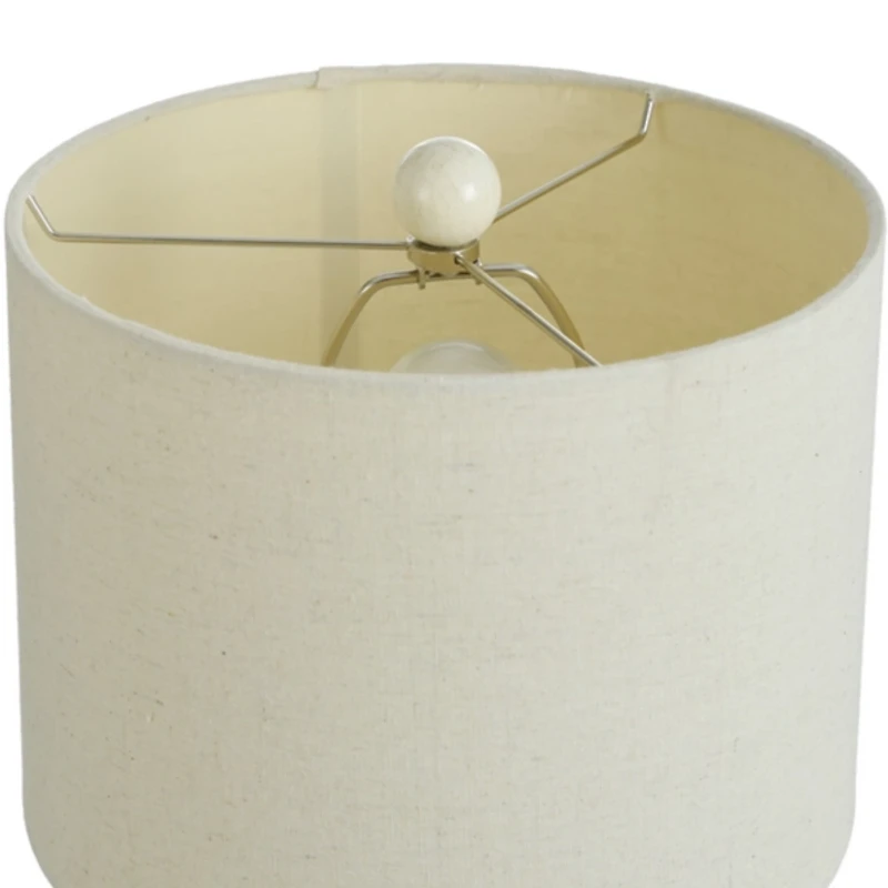 Smooth Ivory Ceramic Table Lamp