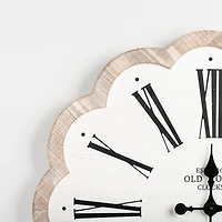 Adelyn Scalloped Edge Wood Clock