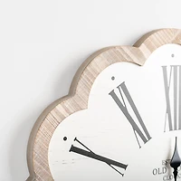 Adelyn Scalloped Edge Wood Clock