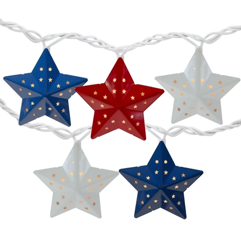 Stars and Stripes Rustic String Lights