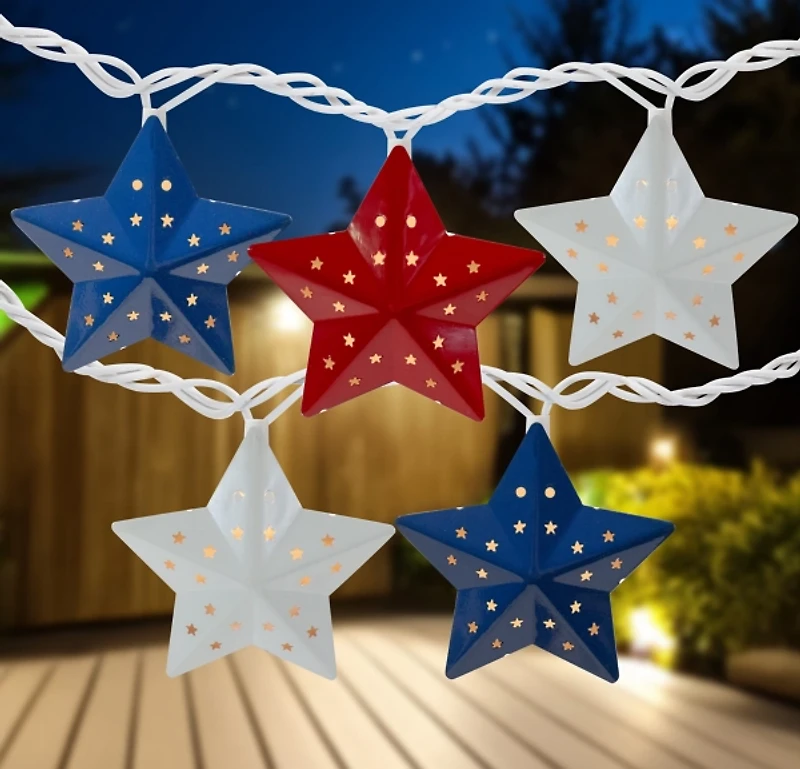 Stars and Stripes Rustic String Lights