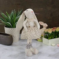 Beige and Cream Standing Girl Bunny Figurine