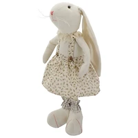 Beige and Cream Standing Girl Bunny Figurine