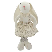 Beige and Cream Standing Girl Bunny Figurine