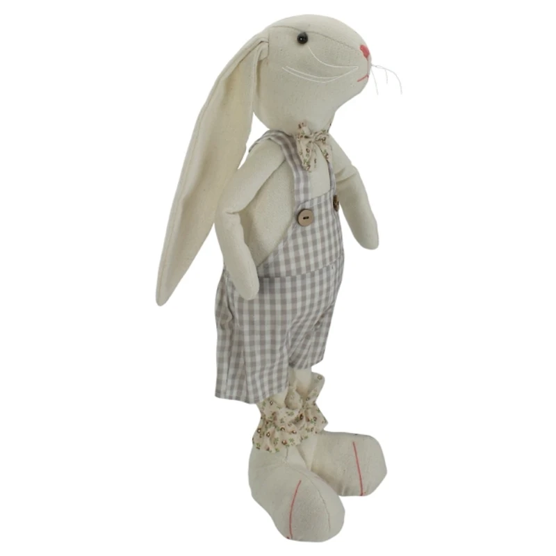 Beige and Cream Standing Boy Bunny Figurine