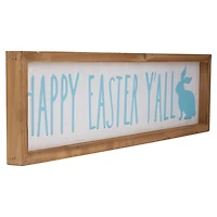 Blue Happy Easter Yall Wall Plaque