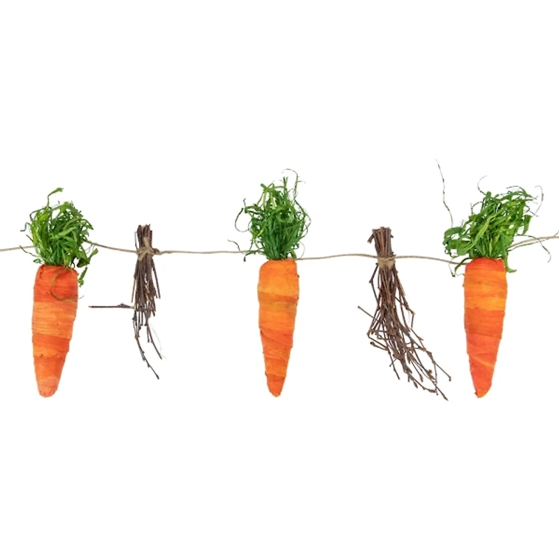 Orange Carrot and Twig Bundle Garland