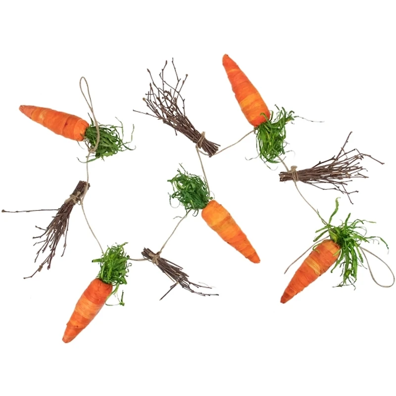 Orange Carrot and Twig Bundle Garland