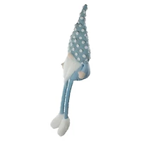 Blue Polka Dotted Gnome Shelf Sitter