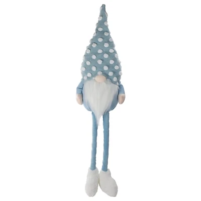 Blue Polka Dotted Gnome Shelf Sitter