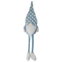 Blue Polka Dotted Gnome Shelf Sitter
