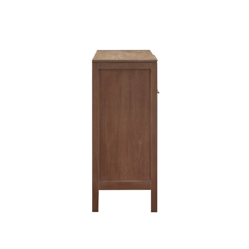 Natural Wood 2-Door Cane Webbing Chest