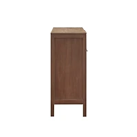 Natural Wood 2-Door Cane Webbing Chest