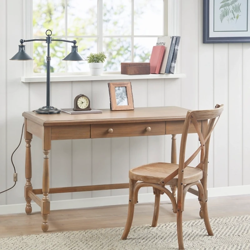 Martha Stewart Natural Wood Turned Legs Desk