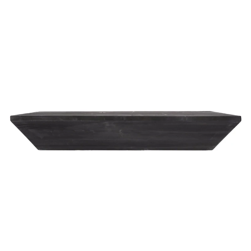 Black Wedge Wood Small Floating Shelf