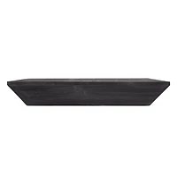 Black Wedge Wood Small Floating Shelf