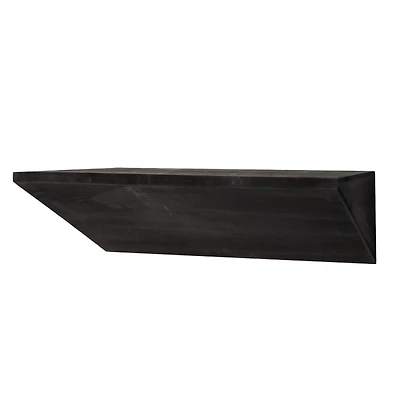 Black Wedge Wood Small Floating Shelf