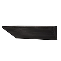 Black Wedge Wood Small Floating Shelf