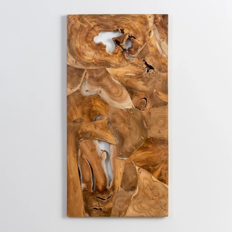 Raw Teak Root Panel Wall Plaque