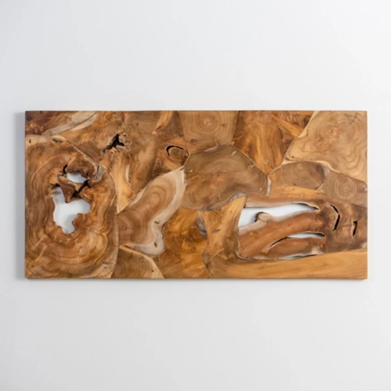 Raw Teak Root Panel Wall Plaque